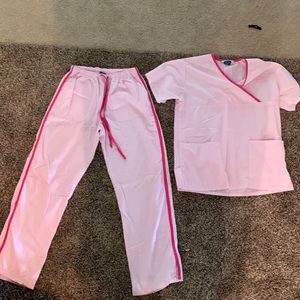 Pink scrub set
